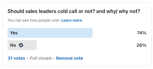 Poll cold calling